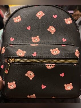 Black teddy backpack